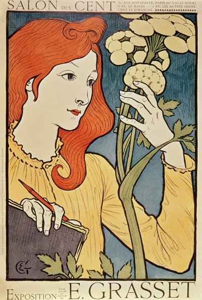 Salón de los Cien, 1894 (litografía en color) de Eugene Grasset